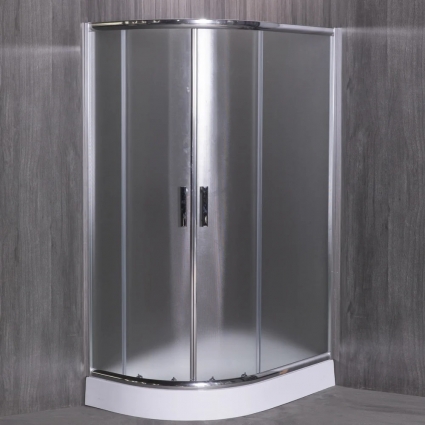Душевой уголок Esbano ESR-8027A R 120x80, R, с поддоном, четверть круга, двери раздвижные
