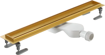 Душевой лоток Excellent Stilio Gold INEX.1515.700.P.GL 70 см в пол около стены, выпуск боковой