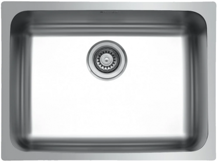 Мойка кухонная TopZero Undermount D556.GT12K полированная, прямоугольная, 61x45.7 см