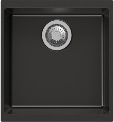 Мойка кухонная TopZero TopGran Marina 430.460-77 deep black 77 матовая, квадратная, 43x46 см