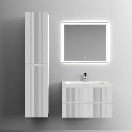 Мебель для ванной Sancos Snob T 80 см, bianco, подвесная, матовая