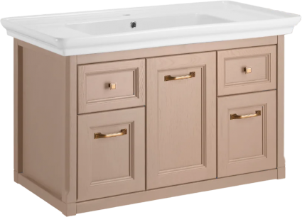 Тумба для комплекта ASB-Woodline Толедо 105 капучино подвесная, матовая