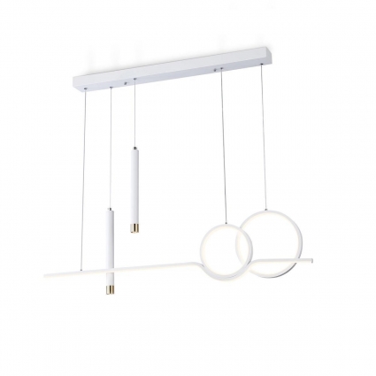 Подвесная светодиодная люстра Ambrella light Comfort LineTech FL5393 в стиле Хай-тек, цвет белый