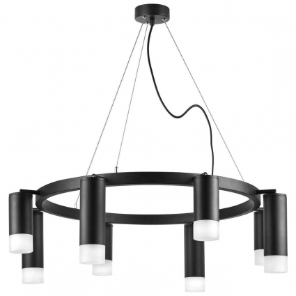 Подвесная люстра Lightstar Rullo (571018+214437-4+214487-4+202431-8) LR0183748741 в современном стиле, цвет черный