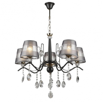 Подвесная люстра Seven Fires Greys WD3600/5H-CF-FGD-GR в классическом стиле, цвет дымчатый