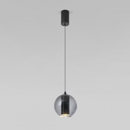 Подвесной светодиодный светильник Eurosvet Cobble 50258/1 LED дымчатый в стиле арт-деко, цвет дымчатый