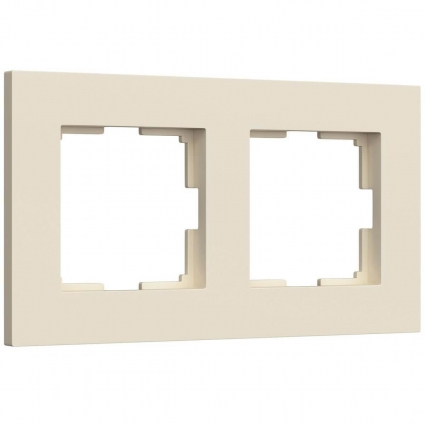 Рамка на 2 поста Werkel Slab айвори матовый W0022962 4690389193392 в современном стиле