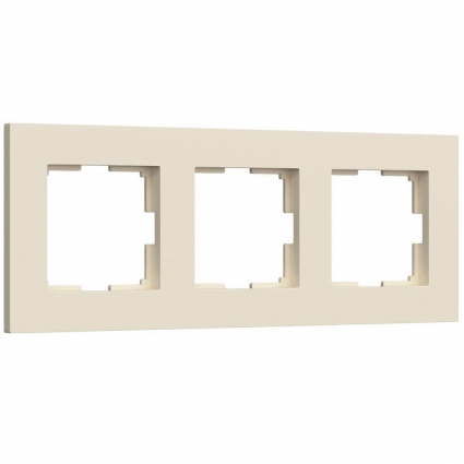 Рамка на 3 поста Werkel Slab айвори матовый W0032962 4690389193446 в современном стиле
