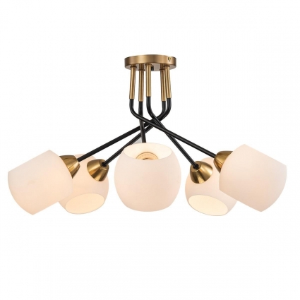 Потолочная люстра Escada Bond 2113/5P Copper/Black в стиле арт-деко, цвет медь