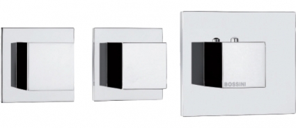 Термостат Bossini Cube 2 Outlets LP Z032203 для ванны с душем, хром, термостат