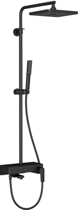 Душевая стойка Teska Niagara NG 3580 черная цвет черный, штанга 125 см