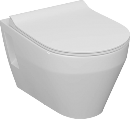 Унитаз подвесной Керамин Бари Slim МЛ CDB00022778 с микролифтом, белый, 38x55 см