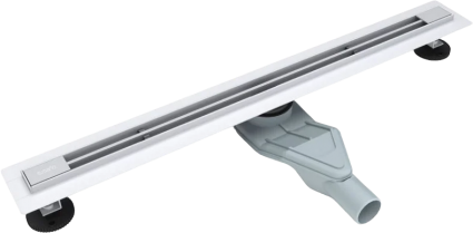 Душевой лоток Esbano Slim Line 80 cм, матовый хром, в пол около стены, выпуск боковой