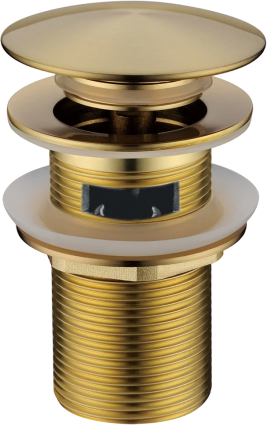 Донный клапан для раковины Boheme 612/2-MG matt gold, click-clack, с переливом
