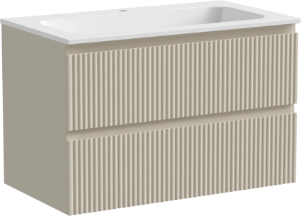 Тумба для комплекта Sancos Snob R 80, beige soft, подвесная, матовая