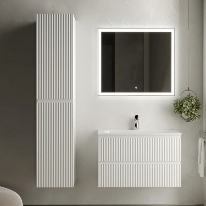 Мебель для ванной Sancos Snob R 80 см, bianco, подвесная, матовая