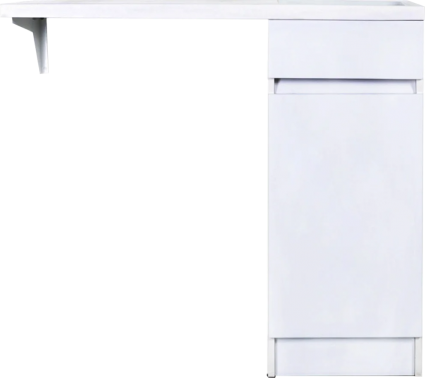 Тумба для комплекта Orange Sistema 40 R белый глянец, с бельевой корзиной, под стиральную машину, напольная