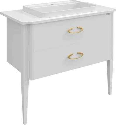 Тумба для комплекта STWORKI Luna 100 white подвесная, матовая