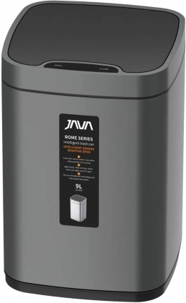 Мусорное ведро Java S-883-9Q 9 л, графит, напольное