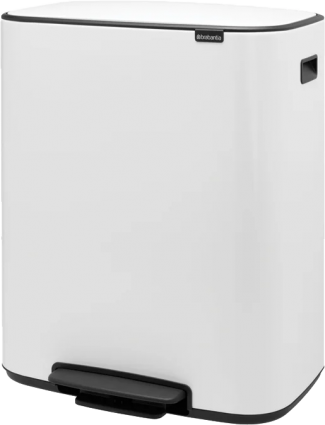 Мусорное ведро Brabantia Bo Pedal Bin 211447 30+30 л, белое, напольное