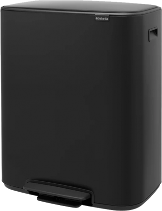 Мусорное ведро Brabantia Bo Pedal Bin 211362 60 л, черное, напольное