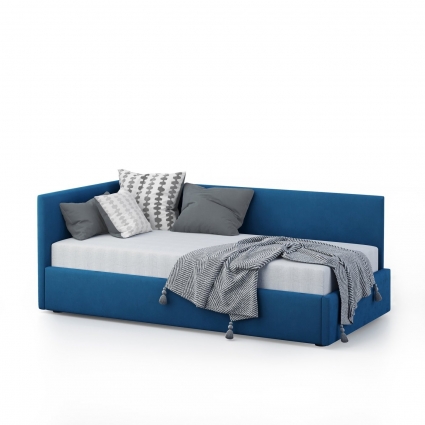 Кровать MYROOM Family Меркурий-2 80х200 синего цвета с подъемным механизмом, с ящиком для хранения