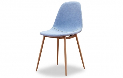 Стул E-style Cowboy blue/wood голубого цвета стиль современный