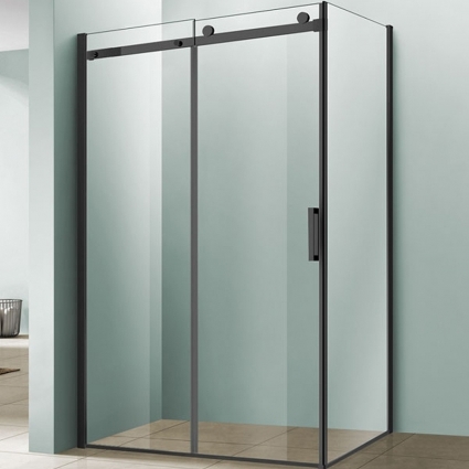 Душевой уголок Vincea Como VSR-1C1012CLB 120х100х195 профиль черный, стекло прозрачное, прямоугольный, двери раздвижные