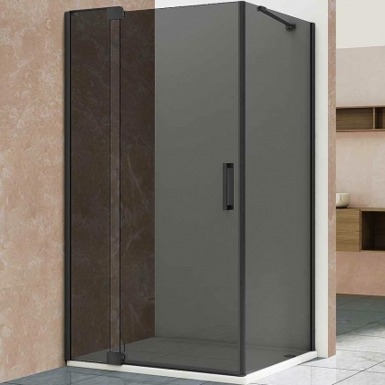 Душевой уголок Vincea Extra VSR-1E901090CGB 90/100х90х200 профиль черный, стекло тонированное, прямоугольный, двери распашные