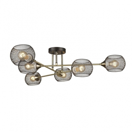Потолочная люстра Seven Fires Stelara WD3511/6C-BK-AB-BK в современном стиле, цвет черный