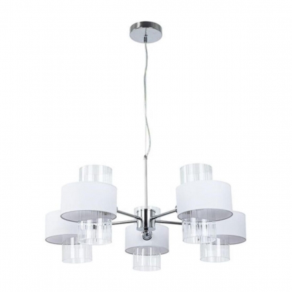 Подвесная люстра Arte Lamp Fantasia A4076LM-5CC в стиле модерн, цвет белый