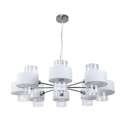 Подвесная люстра Arte Lamp Fantasia A4076LM-8CC в стиле модерн, цвет белый