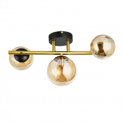 Потолочная люстра Arte Lamp Gemini A2243PL-3PB в современном стиле, цвет янтарный