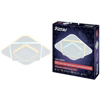 Потолочная люстра Ritter GALASSIA 51583 2 цвет белый, мощность 88 Вт