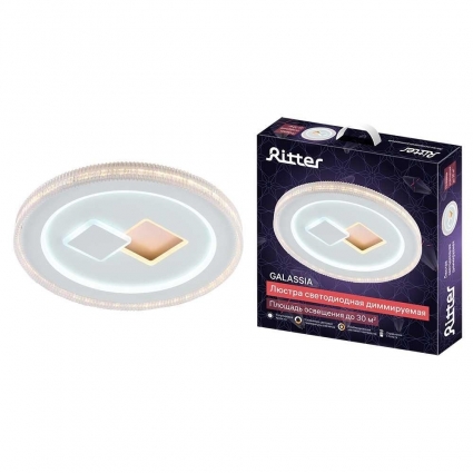 Потолочная люстра Ritter GALASSIA 51662 4 цвет белый, мощность 80 Вт