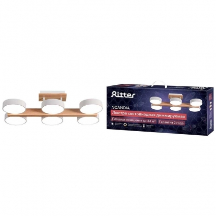 Потолочная люстра Ritter SCANDIA 51627 3 цвет белый, мощность 90 Вт