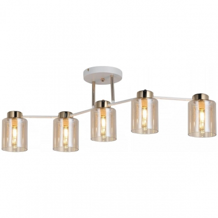 Потолочная люстра Illumico IL6111-5COU-79 WH GD цвет коричневый, мощность 200 Вт