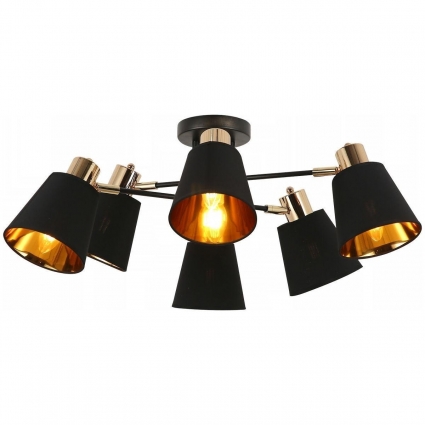 Потолочная люстра Illumico IL6116-6COU-79 BK GD в стиле модерн, цвет черный