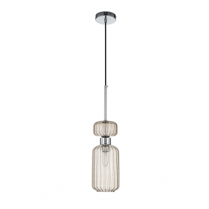 Подвесной светильник Escada Gloss 1141/1S Chrome/Beige в стиле модерн, цвет бежевый
