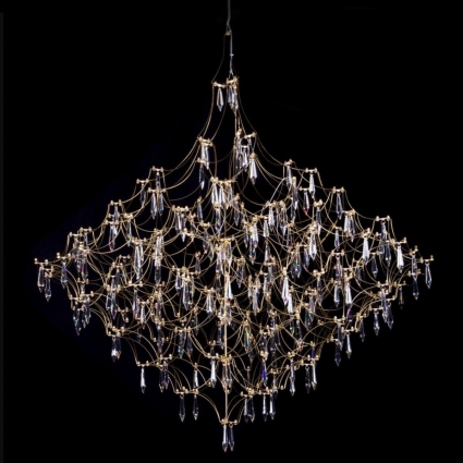 Подвесной светодиодный светильник Loft IT Mira 10259/1200 Gold Asfour в стиле арт-деко, цвет золотой