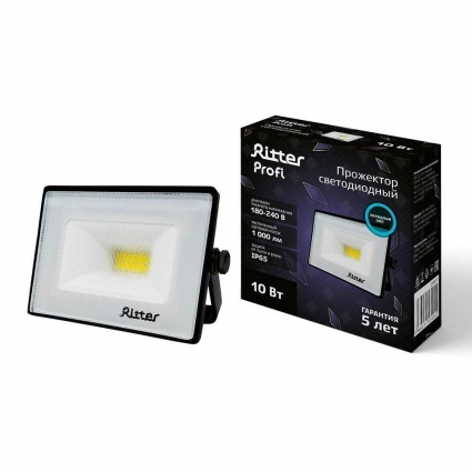 Прожектор светодиодный Ritter Profi 53405 5 цвет черный, мощность 10 Вт