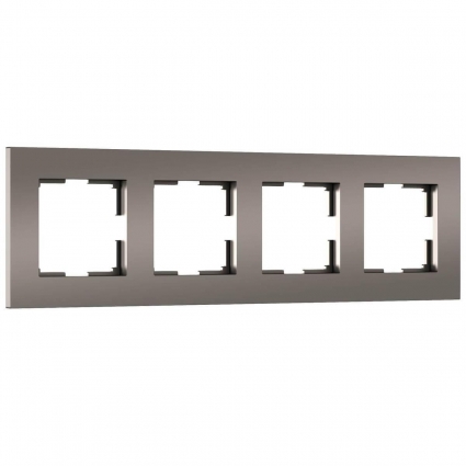 Рамка на 4 поста Werkel Slab бронза матовый W0042963 4690389193538 в современном стиле, цвет бронза