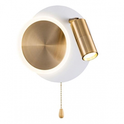 Бра Arte Lamp Syrma A2213AP-2WH в стиле Хай-тек, цвет золотой, мощность 24 Вт