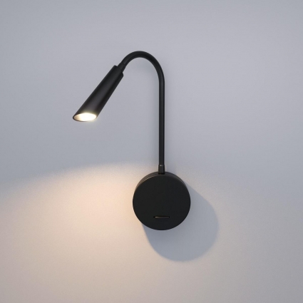 Бра Elektrostandard Stem 40120/LED 3000K черный a063704 в стиле Хай-тек, цвет черный