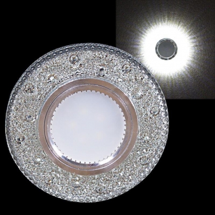 Встраиваемый светильник Reluce 11063-9.0-001LD MR16+LED3W WT в классическом стиле, цвет алюминий