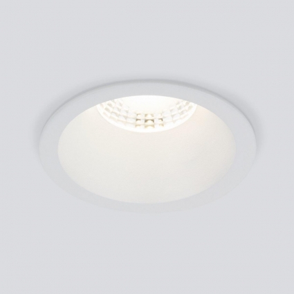 Встраиваемый светодиодный светильник Elektrostandard Lin 15266/LED 7W 3000K WH белый a063925 в современном стиле, цвет белый
