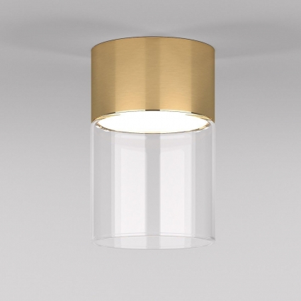 Потолочный светодиодный светильник Elektrostandard Lumen 25047/LED 10W 4000К латунь/прозрачный a064707 в стиле модерн, цвет латунь