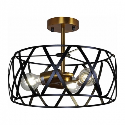 Потолочная люстра Illumico IL1023-3C-05 BK GD в стиле лофт, цвет черный