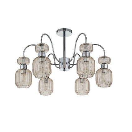 Потолочная люстра Escada Gloss 1141/6PL Chrome/Beige в стиле модерн, цвет бежевый