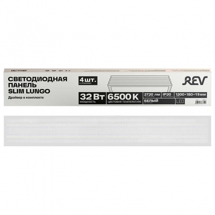Светодиодная панель REV Slim Lungo 28970 8 цвет белый, мощность 32 Вт